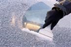 scraping windshield ice