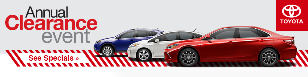 2015 Toyota Annual Clearance Event promo image