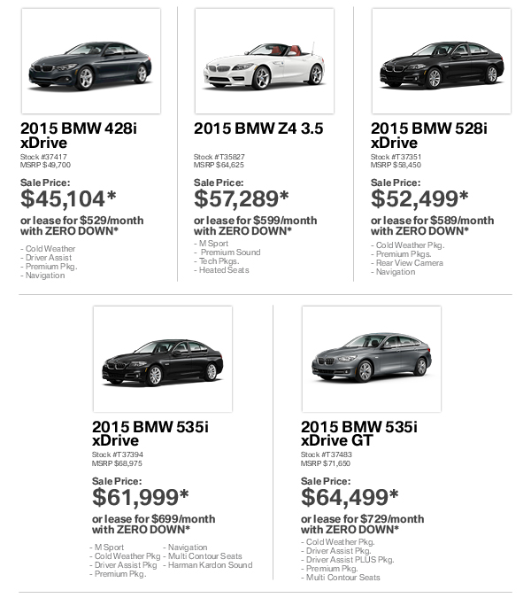 BMW April Lease Offers!