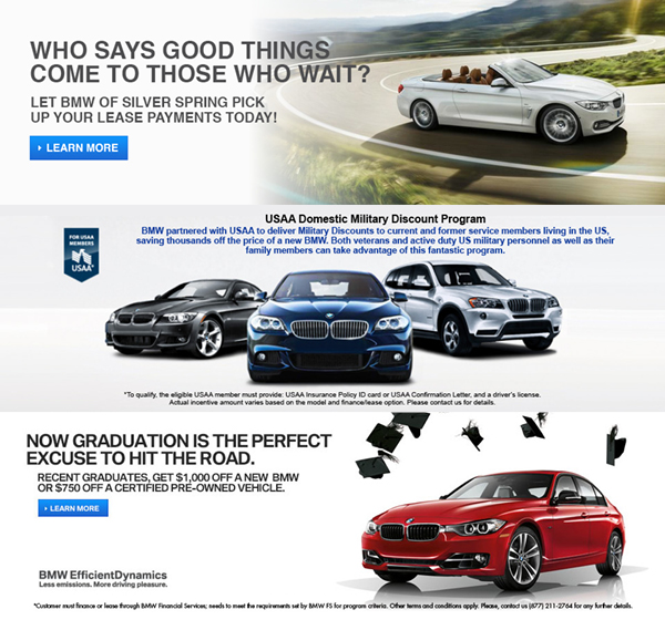 BMW April Lease Offers!