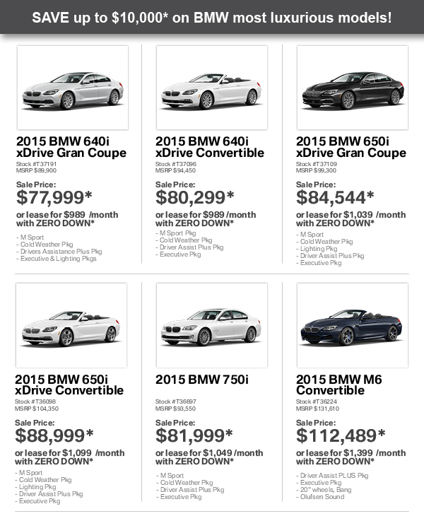 BMW April Lease Offers!