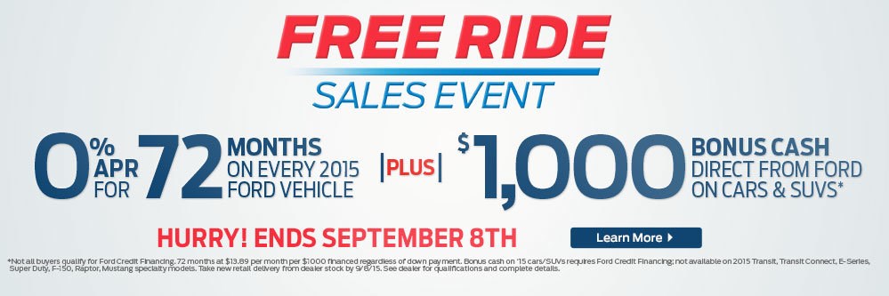 Free Ride Sales Event