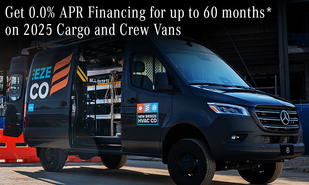 zero percent apr financing on 2025 cargo and crew vans